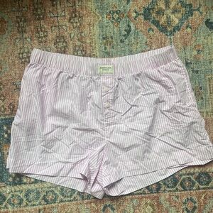 American Eagle Outfitters Light Pink Striped Boxer Shorts